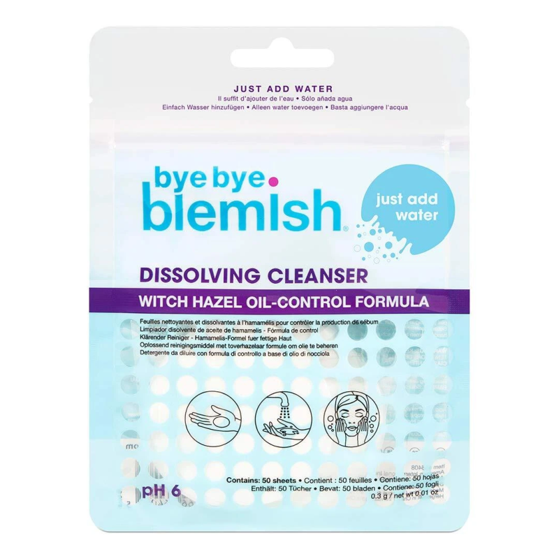 Dischete demachiante Dissolving Cleanser, 50 bucati, Bye Bye Blemish