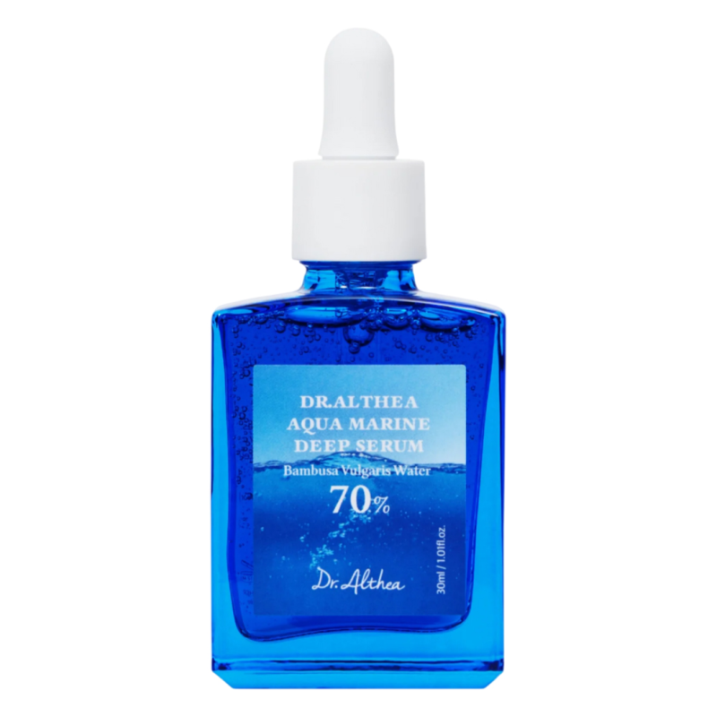 Ser facial intens hidratant cu 70% apa de bambus Aqua Marine Deep Serum, 30 ml, Dr. Althea