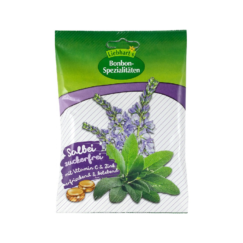 Dropsuri cu salvie, fara zahar, 50g Liebhart's