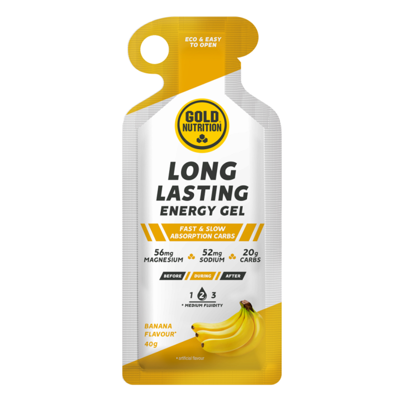 Gel energizant cu aroma de banane Long Lasting, 40 g, Gold Nutrition
