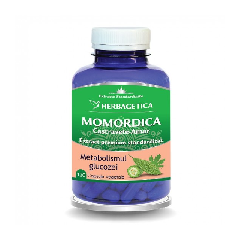 Extract de castravete amar Momordica, 120 capsule, Herbagetica