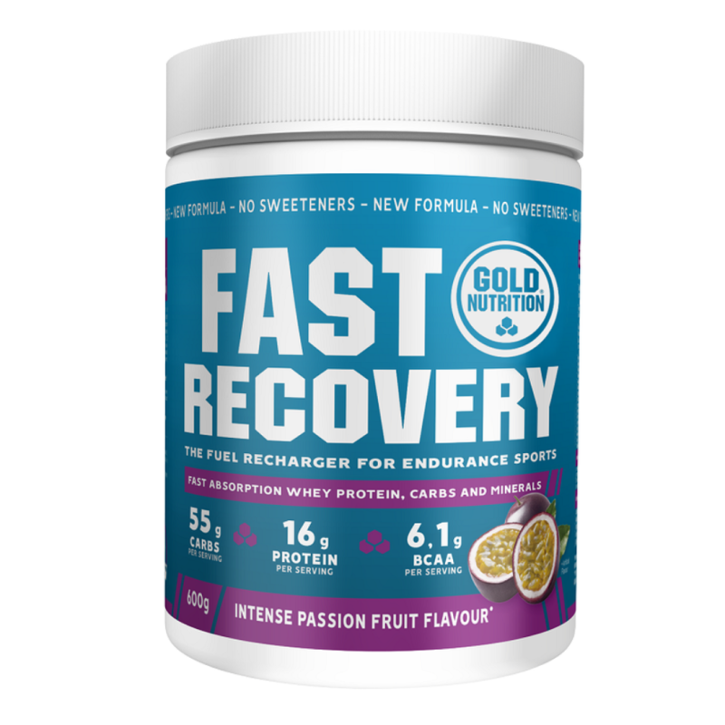 Pudra proteica cu aroma de fructul pasiunii Fast Recovery, 600 g, Gold Nutrition