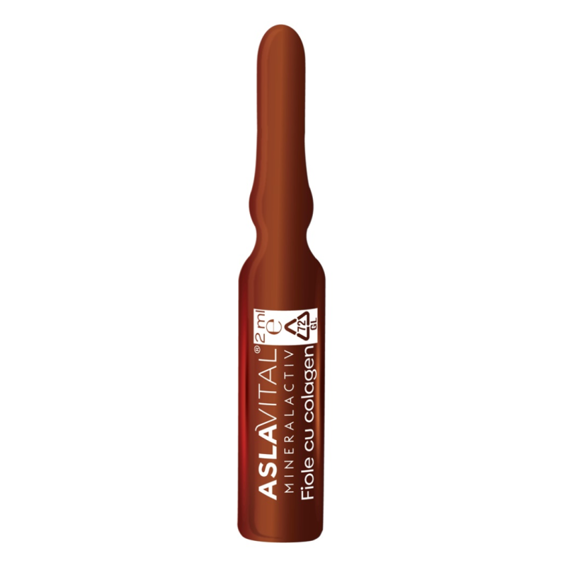 Fiolă colagen și elastină pentru ten sensibil, Mineralactiv, 1 fiola*2ml, Aslavital