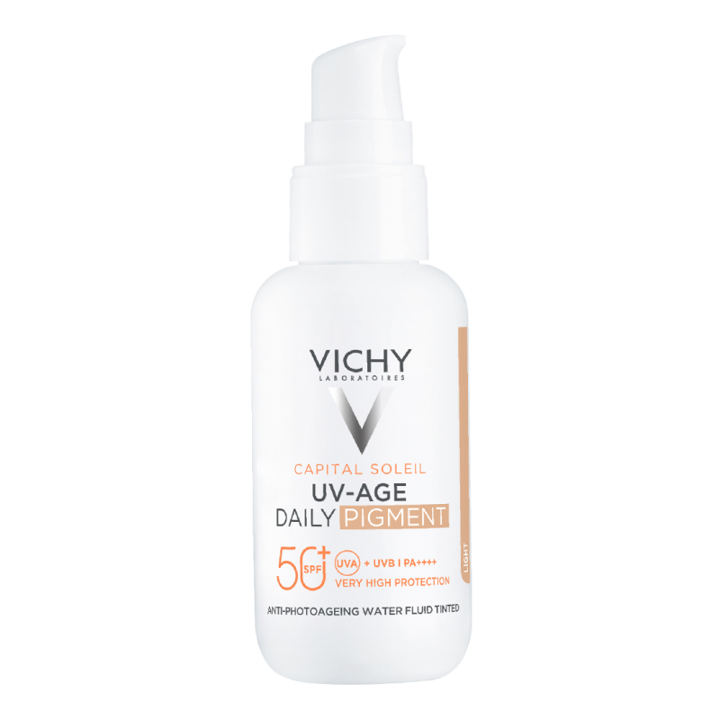 Fluid Colorat apos anti-fotoîmbătrânire SPF50+ Capital Soleil UV-AGE DAILY, 40 ml, Vichy