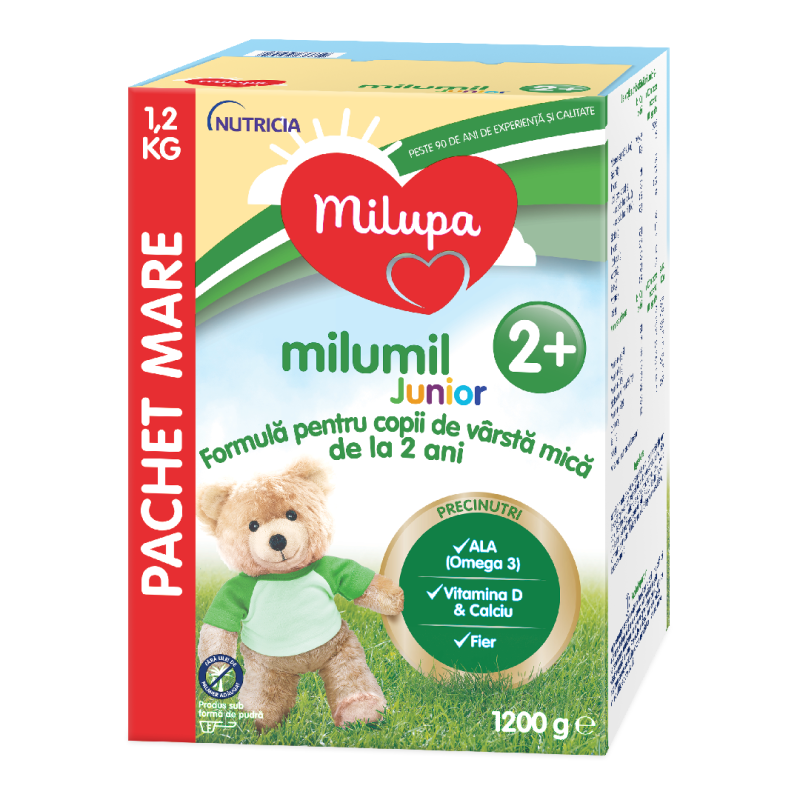 Formula de lapte Milumil Junior, +2 ani, 1200 g, Milupa