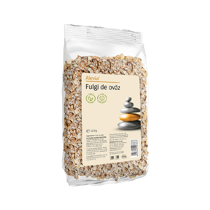 Fulgi de ovaz, 500 g, Alevia