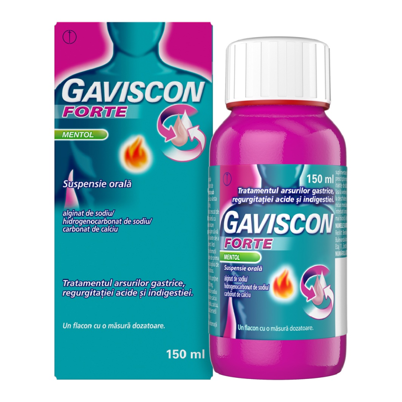 Gaviscon Forte Mentol suspensie orala, 150 ml, Reckitt