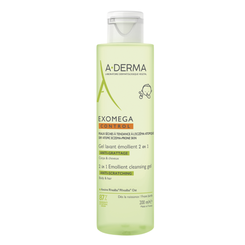 Gel de curatare 2in1, piele uscata cu tendinta atopica Exomega Control, 200ml, A-Derma