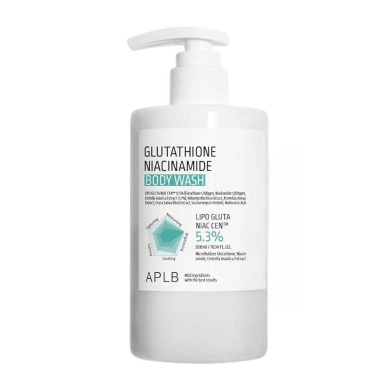 Gel de dus hidratant cu Glutation si Niacinamida, 300 ml, APLB
