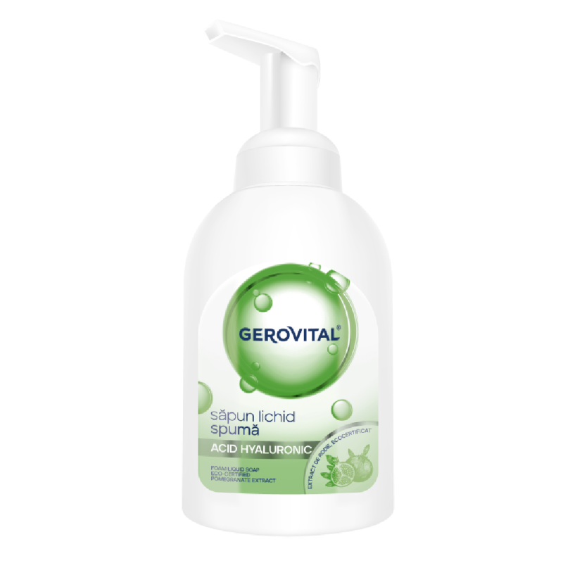 Sapun lichid spuma, acid hialuronic, 300 ml, Gerovital