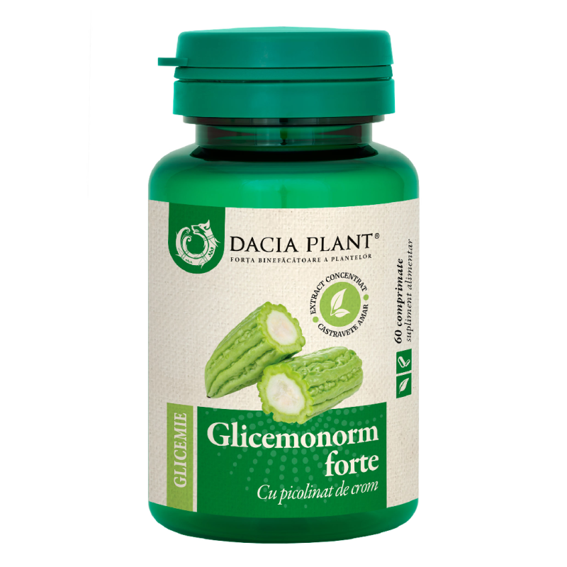 Glicemonorm Forte, 60 comprimate, Dacia Plant
