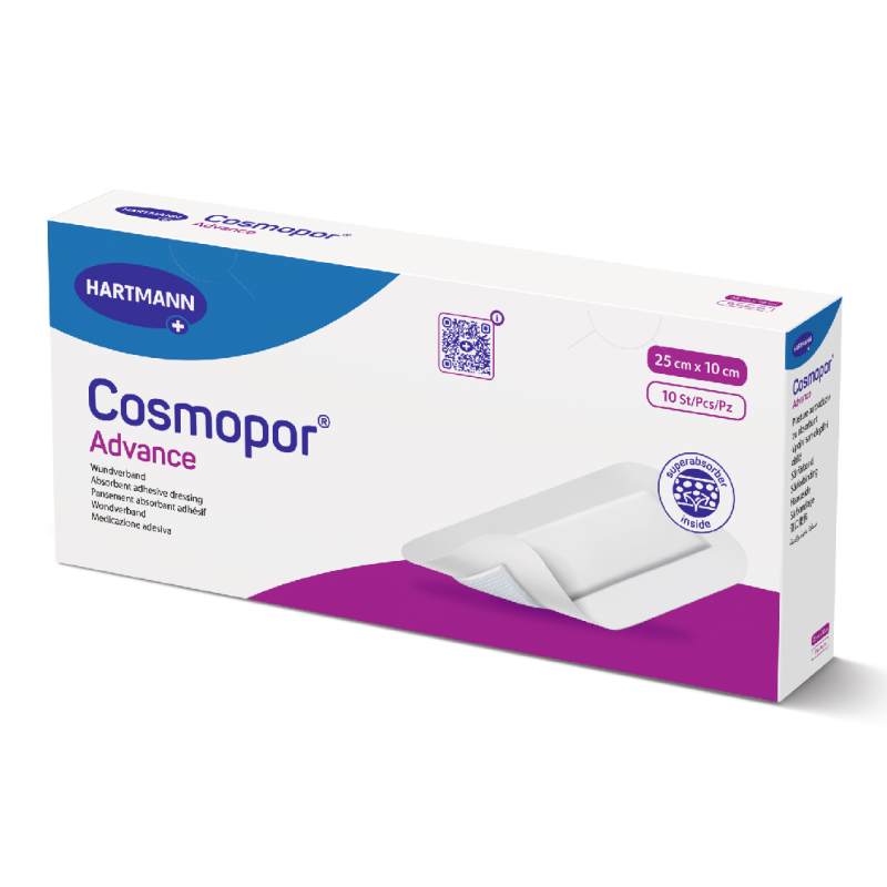Plasturi Cosmopor Advance, 25*10 cm, 10 bucati, HartMann