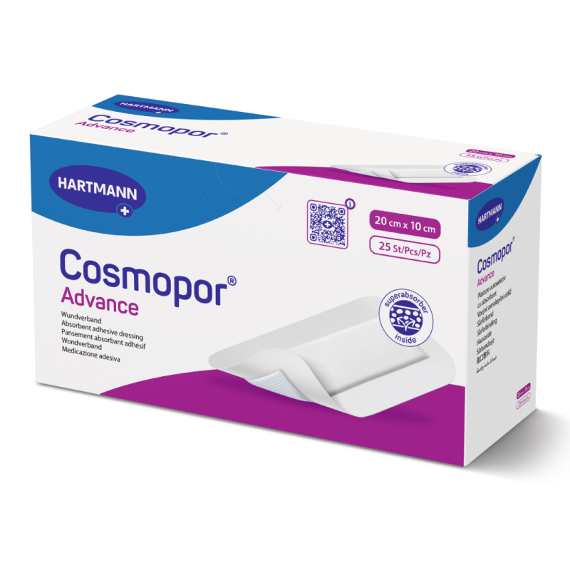 Plasturi Cosmopor Advance, 20*10 cm, 25 bucati, HartMann