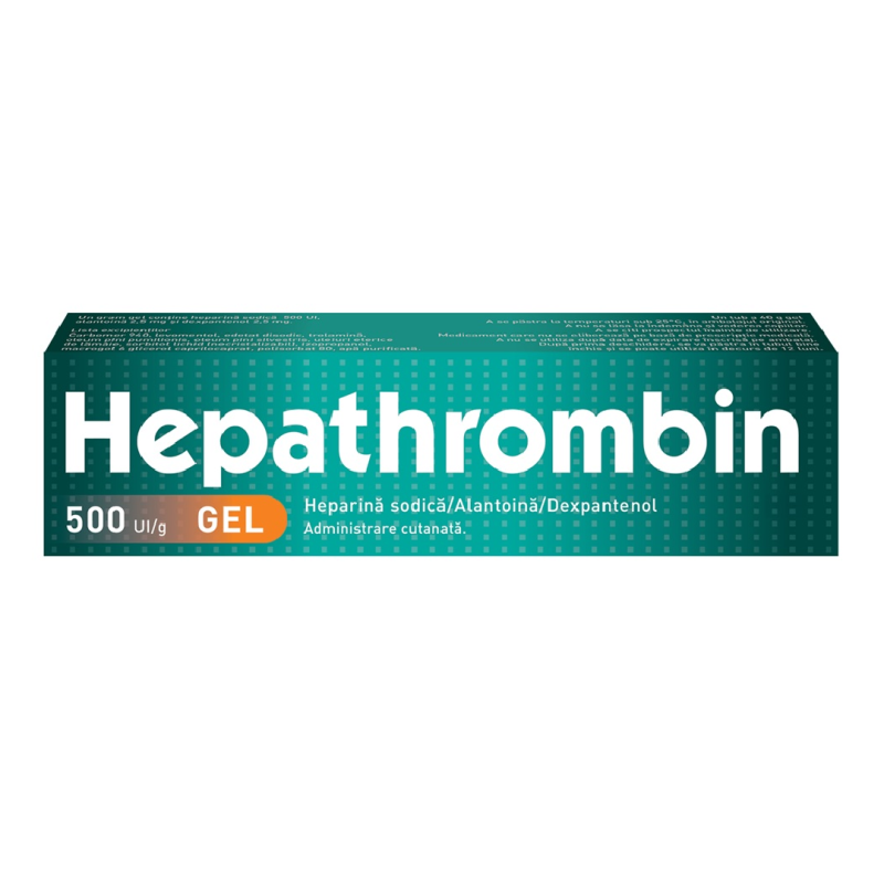 Hepathrombin Gel, 500 UI/g, 40 g, Stada
