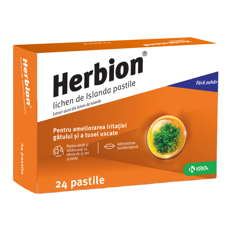 Herbion lichen de Islanda, 24 pastile, Krka
