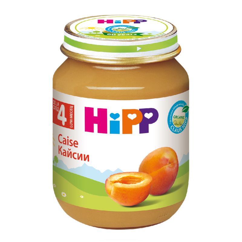 Piure din caise, de la 4 luni, 125g, Hipp