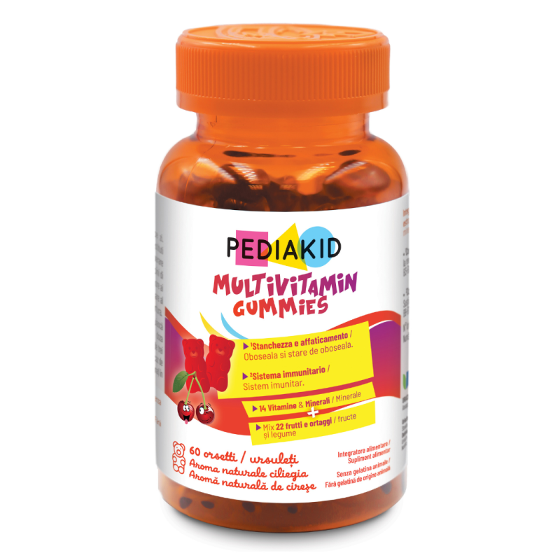 Ursuleti gumati cu vitamine si minerale, 60 jeleuri, Pediakid