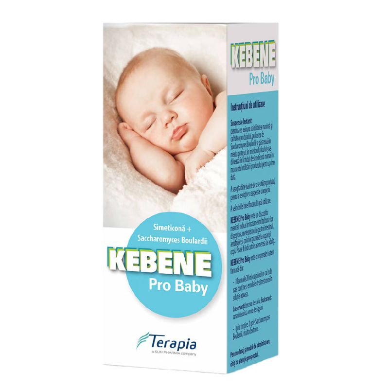 Kebene Pro Baby simeticona picaturi orale 20 ml + Saccharomyces Boulardii 2g, Terapia Sa