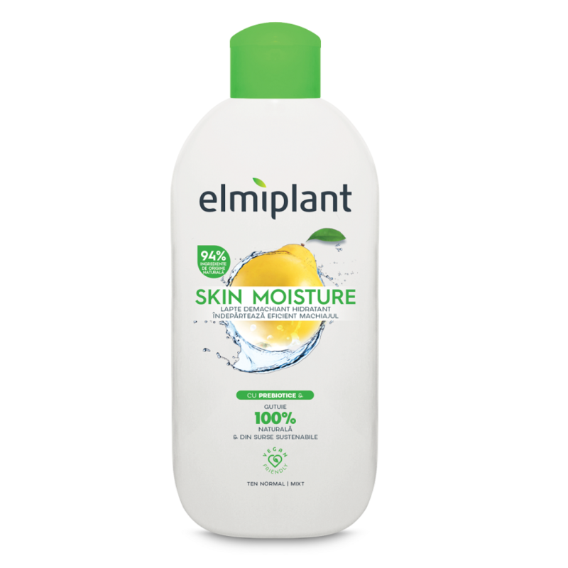 Lapte demachiant hidratant ten normal mixt Skin Moisture, 200 ml, Elmiplant