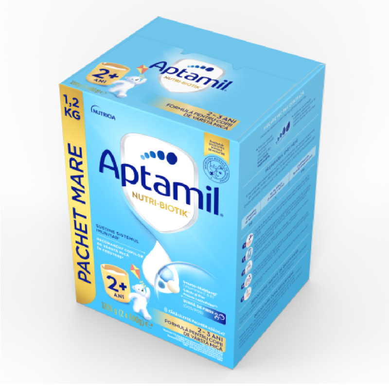 Lapte praf Nutri Biotik 2+, 2-3 ani, 1200 g, Aptamil