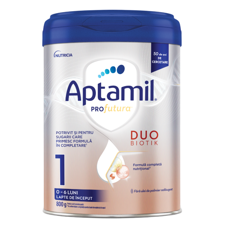 Formula de lapte praf ProFutura DuoBiotik 1, 0-6 luni, 800 g, Aptamil