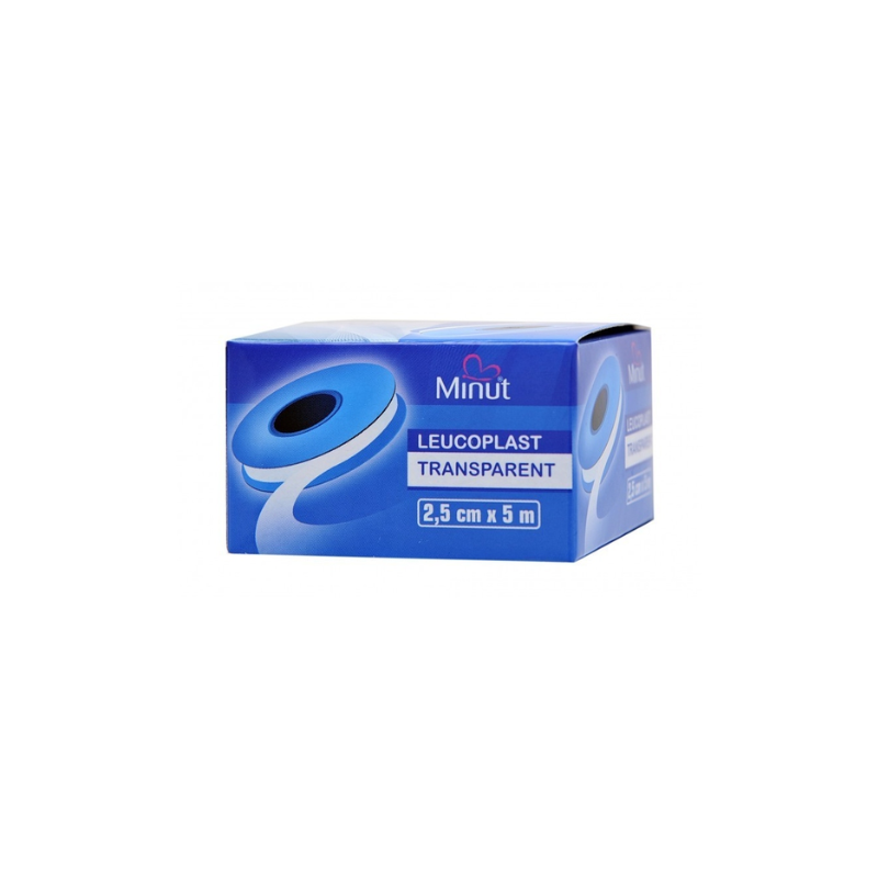 Leucoplast plastic transparent, 2.5 cm*5 m, Minut