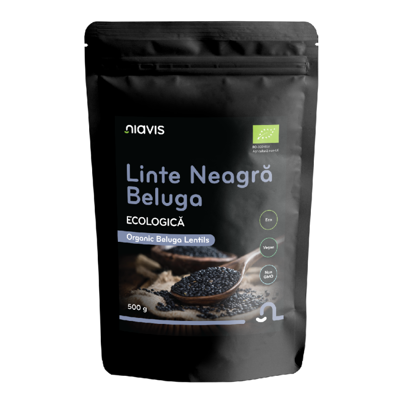 Linte neagra Beluga Bio, 500 g, Niavis