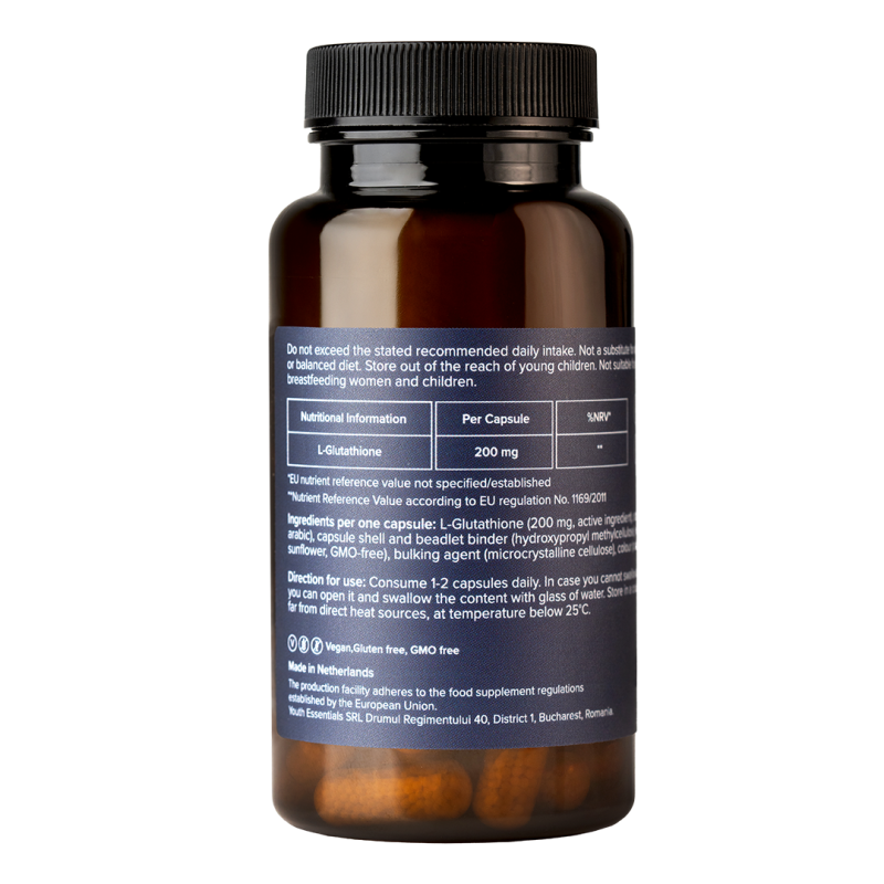 Glutathione Liposomal, 60 capsule vegetale, Youth Essentials