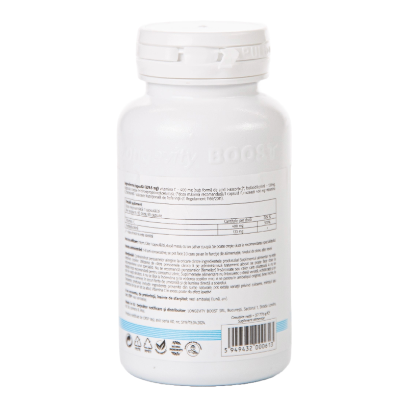Liposomal Vitamin C, 60 capsule, Longevity BOOST