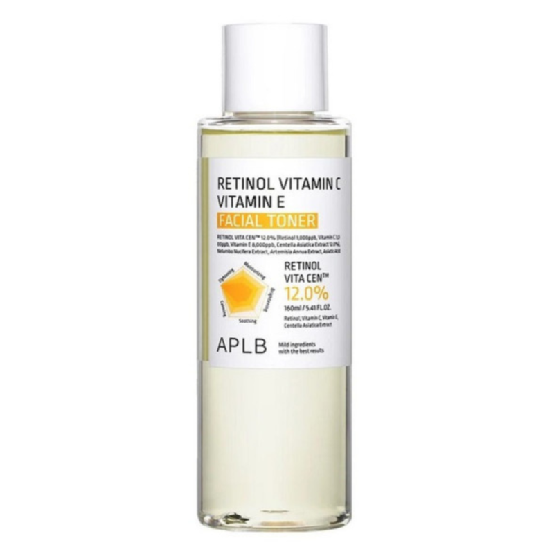 Lotiune tonica faciala cu Retinol, Vitamina C si Vitamina E, 160 ml, APLB