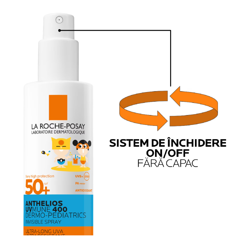 Spray protectie solara Anthelios Dermo-Pediatrics, SPF50+, 200ml, La Roche-Posay