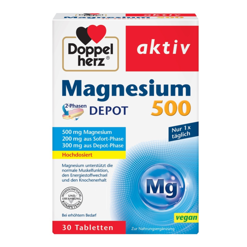 Magneziu 500 mg, 30 comprimate, Doppelherz