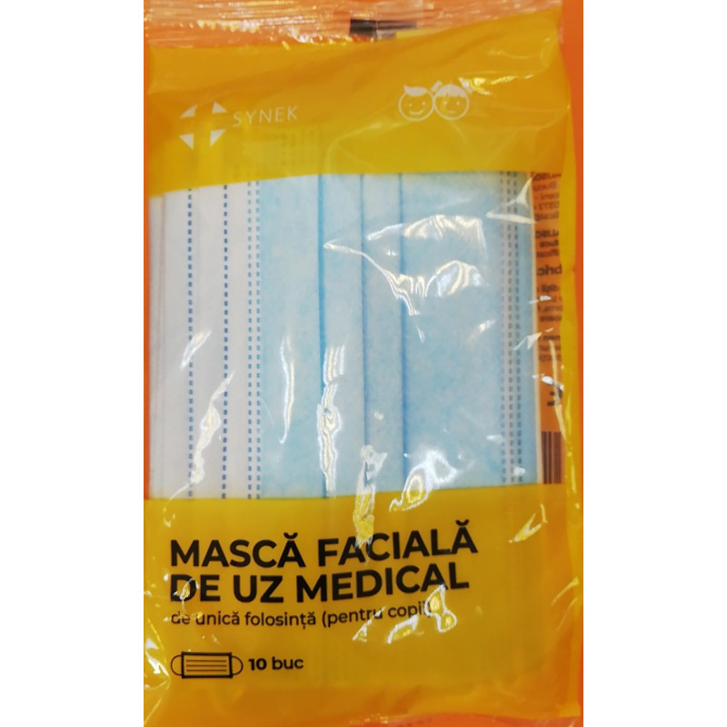 Masca faciala de uz medical pentru copii, culoare: albastru