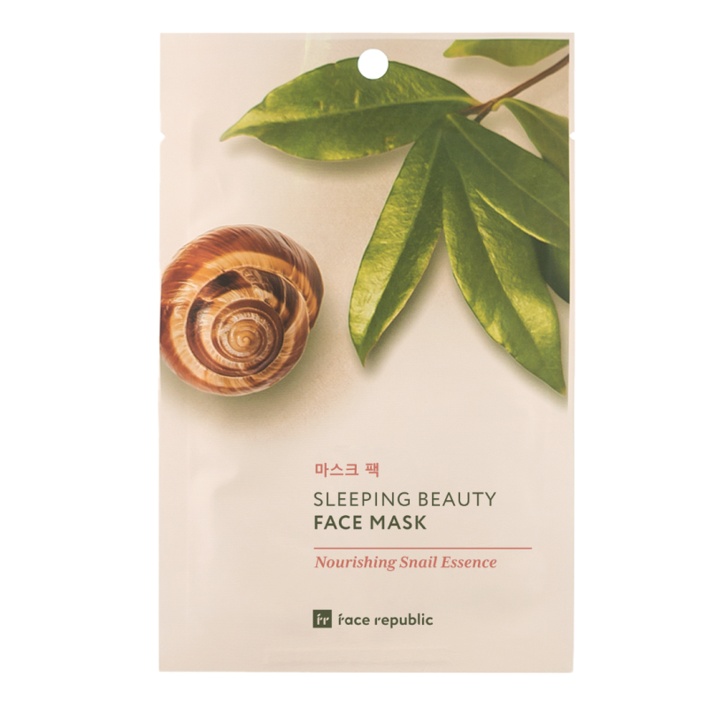 Mască facială hrănitoare cu esență de melc Sleeping Beauty, 23 ml, Face republic