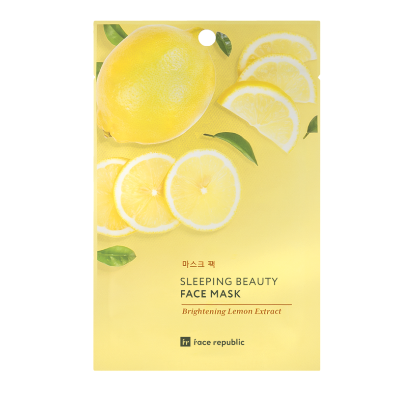 Masca faciala iluminatoare cu extract de lamaie Sleeping Beauty, 23 ml, Face republic
