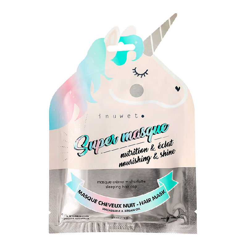 Masca hidratanta tip casca de par pentru noapte, 30ml, Inuwet