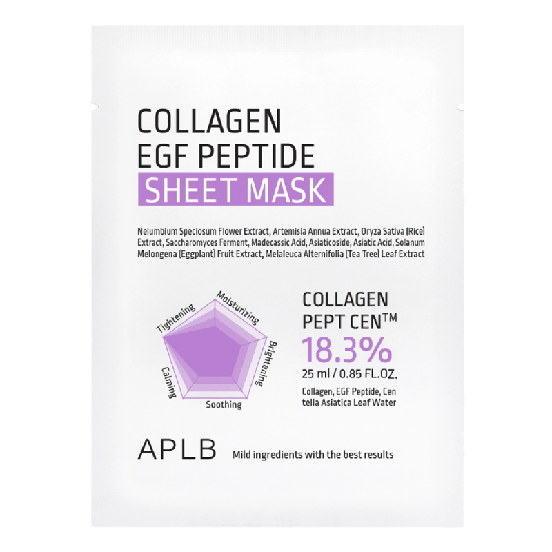 Masca tip servetel cu Collagen EGF Peptide, 25 ml, APLB