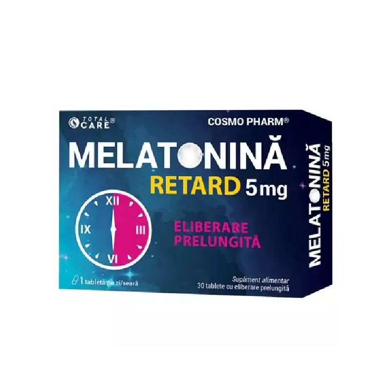 Melatonina Retard, 5 mg, 30 comprimate, Cosmo Pharm