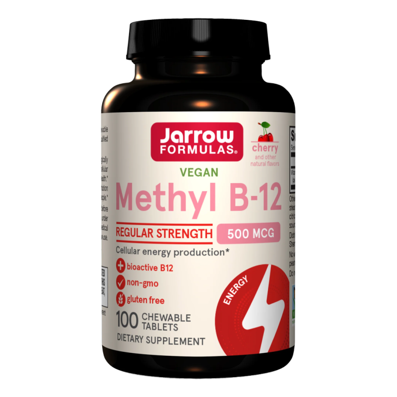 Methyl B-12 Jarrow Formulas, 500 mcg, 100 tablete masticabile, Secom