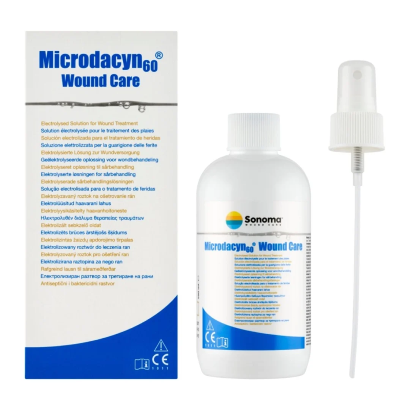 Solutie antimicrobiana de irigare si dezinfectare a plagilor, 500 ml, Microdacyn