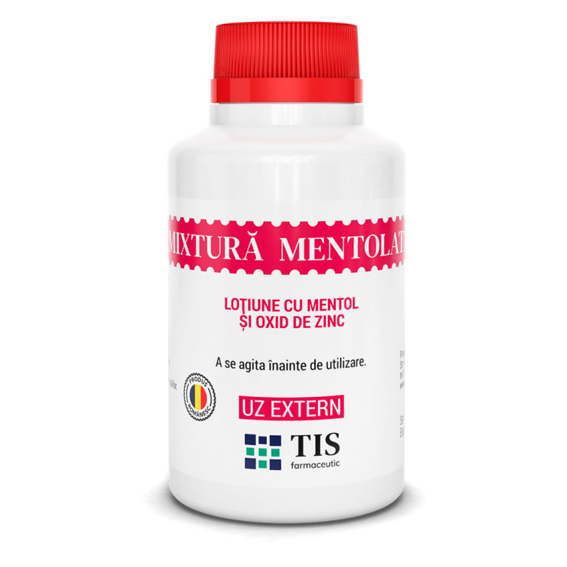 Mixtura mentolata cu mentol si oxid de zinc, 100 ml, Tis Farmaceutic