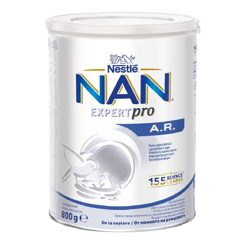 Aliment dedicat unor scopuri medicale speciale anti-regurgitatie de la nastere NAN A.R., 800g, Nestle
