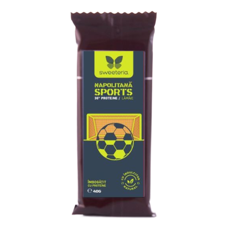 Napolitane Sports cu crema de lamaie si Stevia, 40 g, Sweeteria