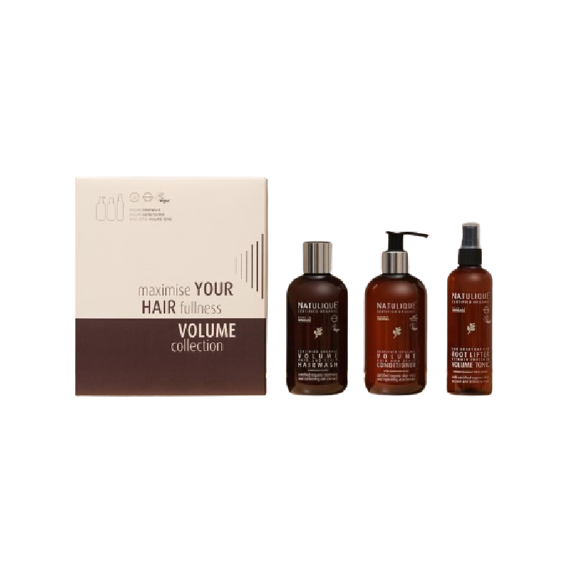 Set Sampon, Balsam si Spray Volume Collection, Natulique