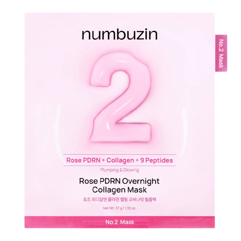 Masca de fata No.2 Rose PDRN Overnight Collagen Hydrogel,37 g, Numbuzin
