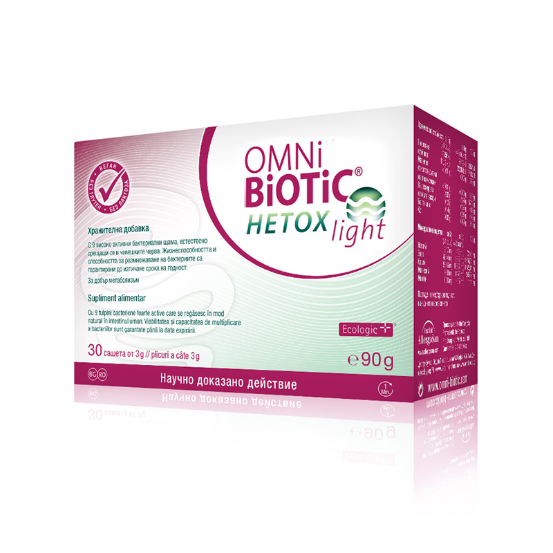 Omni Biotic Hetox Light, 30 plicuri * 3g, Institut Allergosan