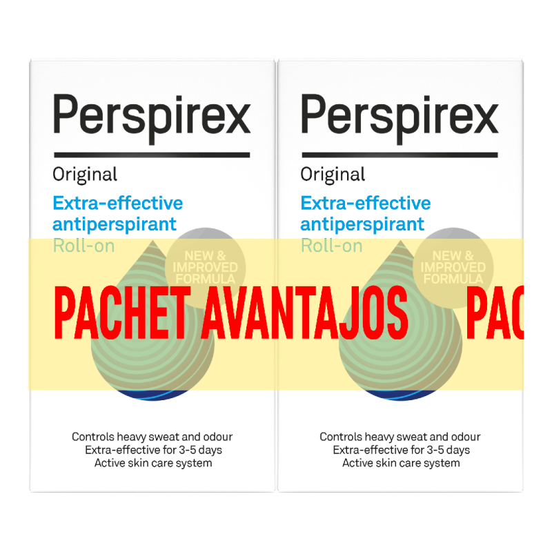 Pachet Antiperspirant roll-on Original, 2*20ml, Persipex