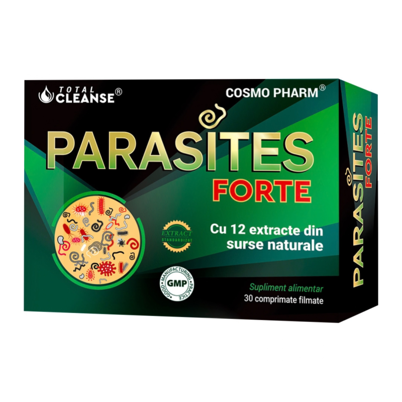 Parasites Forte Total Cleanse®, 30 comprimate, Cosmo Pharm