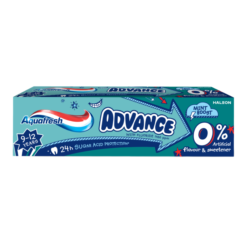 Pasta de dinti pentru copii Advance, 9-12 ani, 75 ml, Aquafresh