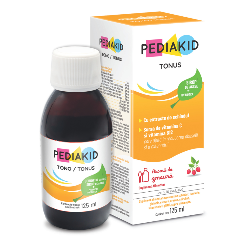 Sirop cu gust de zmeura Tonus, 125 ml, Pediakid